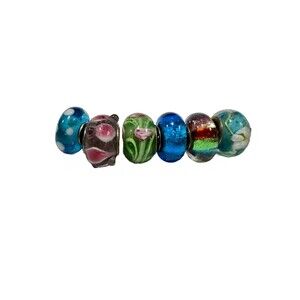 Multi-color Bead's Bracelet Charms Bundle of 6